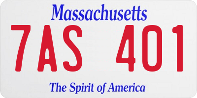 MA license plate 7AS401