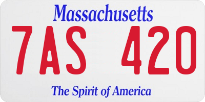 MA license plate 7AS420