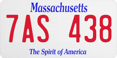 MA license plate 7AS438