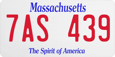 MA license plate 7AS439