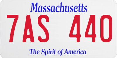 MA license plate 7AS440