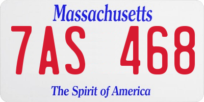 MA license plate 7AS468