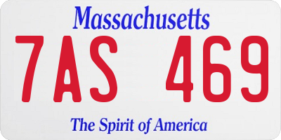 MA license plate 7AS469