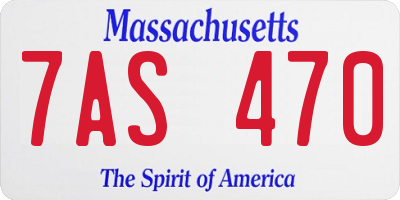 MA license plate 7AS470
