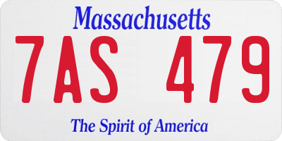 MA license plate 7AS479