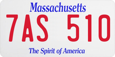 MA license plate 7AS510