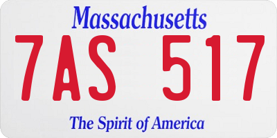 MA license plate 7AS517
