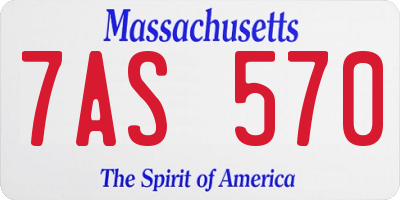MA license plate 7AS570