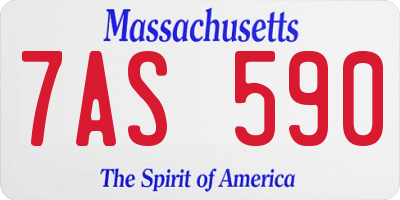 MA license plate 7AS590