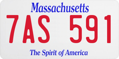 MA license plate 7AS591