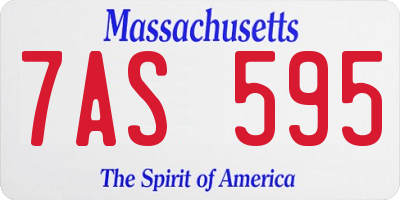MA license plate 7AS595