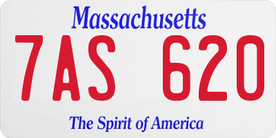 MA license plate 7AS620