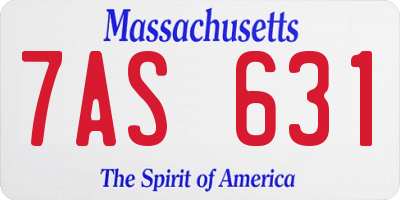MA license plate 7AS631