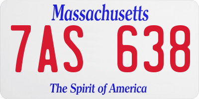 MA license plate 7AS638