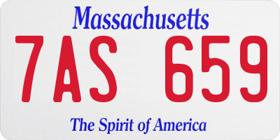 MA license plate 7AS659