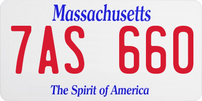 MA license plate 7AS660