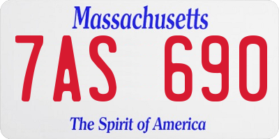 MA license plate 7AS690