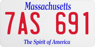 MA license plate 7AS691
