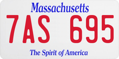 MA license plate 7AS695
