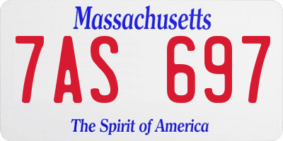 MA license plate 7AS697