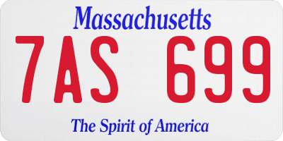 MA license plate 7AS699