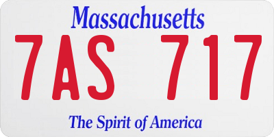 MA license plate 7AS717