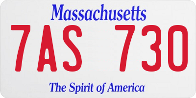 MA license plate 7AS730