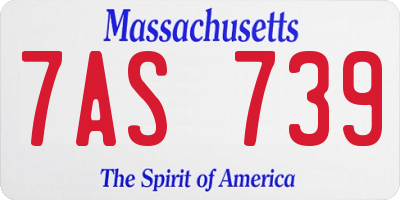 MA license plate 7AS739