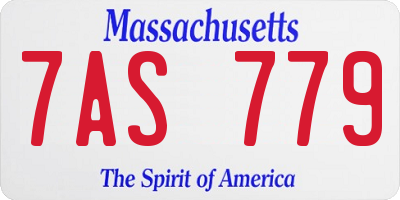MA license plate 7AS779