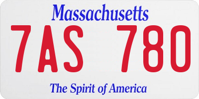 MA license plate 7AS780