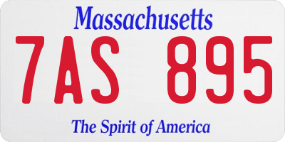 MA license plate 7AS895