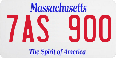 MA license plate 7AS900