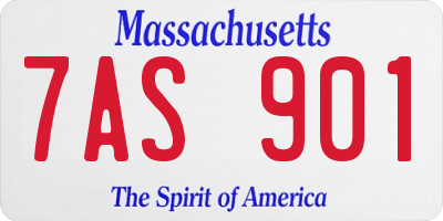 MA license plate 7AS901