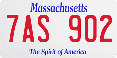 MA license plate 7AS902