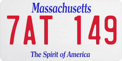 MA license plate 7AT149