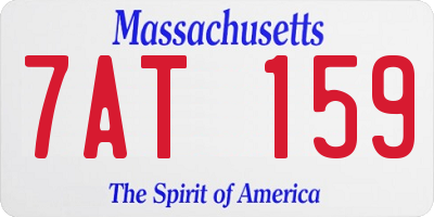 MA license plate 7AT159