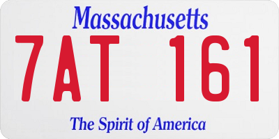 MA license plate 7AT161