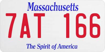 MA license plate 7AT166