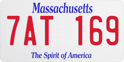 MA license plate 7AT169