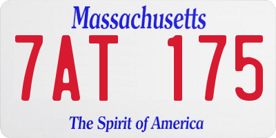 MA license plate 7AT175