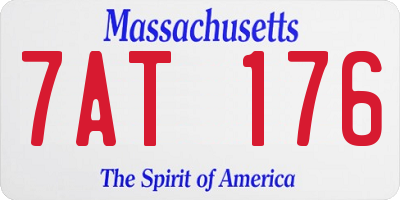 MA license plate 7AT176