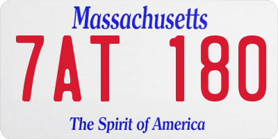 MA license plate 7AT180