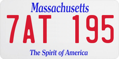MA license plate 7AT195