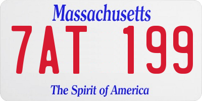 MA license plate 7AT199
