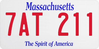MA license plate 7AT211
