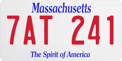 MA license plate 7AT241