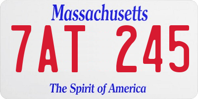 MA license plate 7AT245