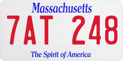 MA license plate 7AT248