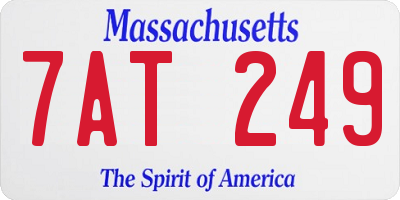 MA license plate 7AT249