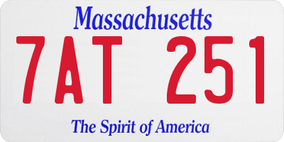 MA license plate 7AT251